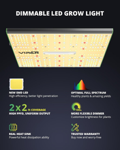 Load image into Gallery viewer, ViparSpectra® Updated P600 100W Full Spectrum Dimmable led Grow Light Cover 2x2ft