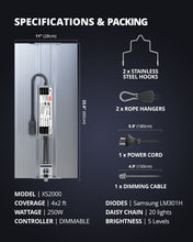 Load image into Gallery viewer, ViparSpectra® 2025 XS2000 Full Spectrum 250W Dimmable Daisy Chain Led Grow Light Built with Samsung LM301H Diodes & Mean Well Driver