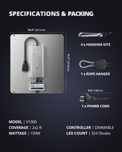 Load image into Gallery viewer, ViparSpectra 2024 V1000 100W LED Grow Light
